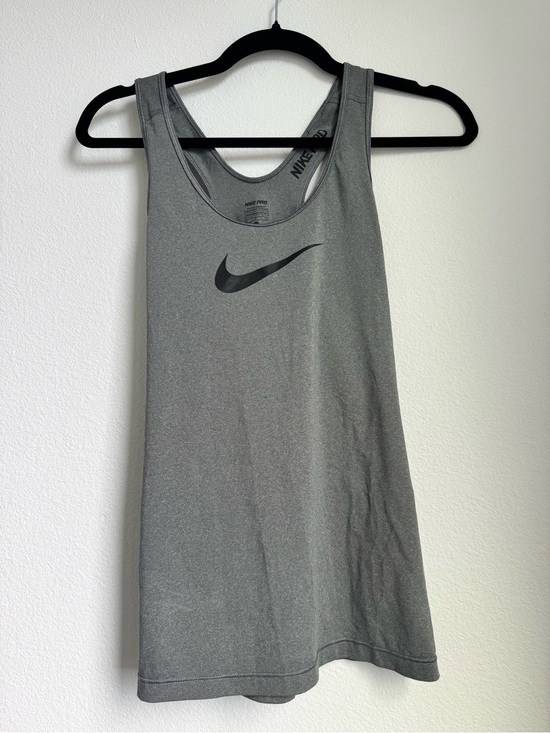 Nike Tops - Nike Gray Athletic Tank Top with Black Swoosh